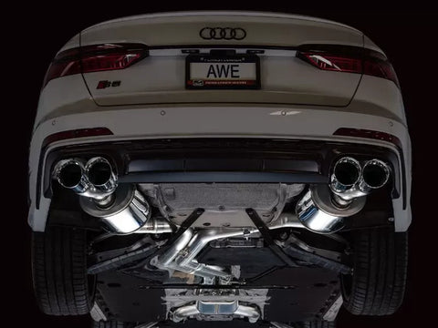 AWE Touring Edition Exhaust for Audi C8 S6/S7 - Chrome Silver Tips (3015-42103)