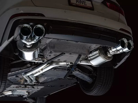 AWE Touring Edition Exhaust for Audi C8 S6/S7 - Chrome Silver Tips (3015-42103)