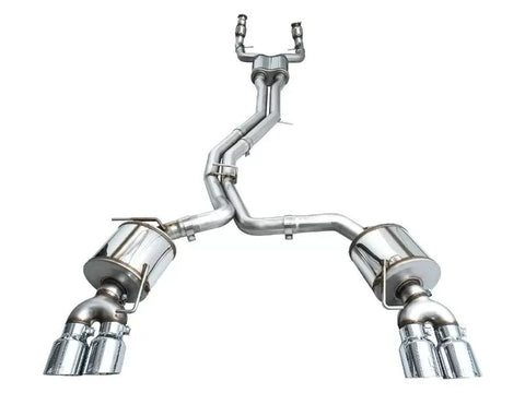AWE Touring Edition Exhaust for Audi C8 S6/S7 - Chrome Silver Tips (3015-42103)