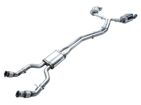 AWE Touring Edition Exhaust for Audi C8 S6/S7 - Chrome Silver Tips (3015-42103)