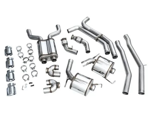 AWE Touring Edition Exhaust for Audi C8 S6/S7 - Chrome Silver Tips (3015-42103)