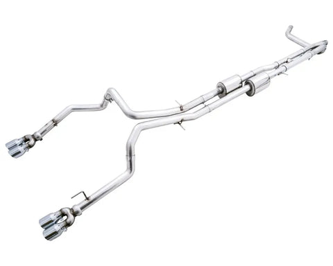 AWE 0FG Catback Exhaust for Silverado ZR2/Sierra AT4X - Quad Chrome Silver Tips (3015-42284)