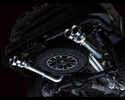 AWE 0FG Catback Exhaust for Silverado ZR2/Sierra AT4X - Quad Chrome Silver Tips (3015-42284)