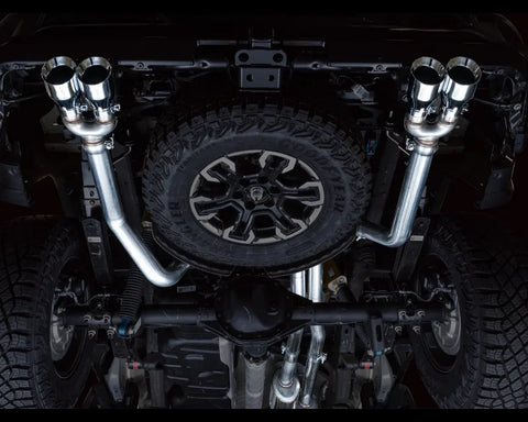 AWE 0FG Catback Exhaust for Silverado ZR2/Sierra AT4X - Quad Chrome Silver Tips (3015-42284)