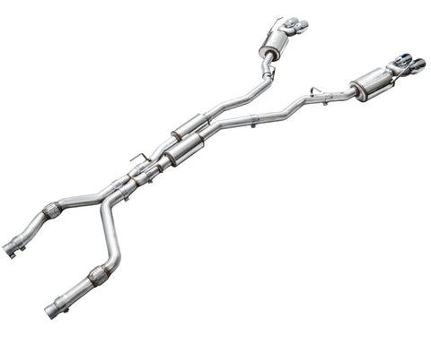 AWE Touring Edition Exhaust for Ford Explorer ST / Lincoln Aviator - Chrome Silver Tips (3015-42625)