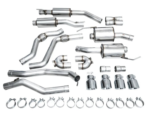 AWE Touring Edition Exhaust for Ford Explorer ST / Lincoln Aviator - Chrome Silver Tips (3015-42625)