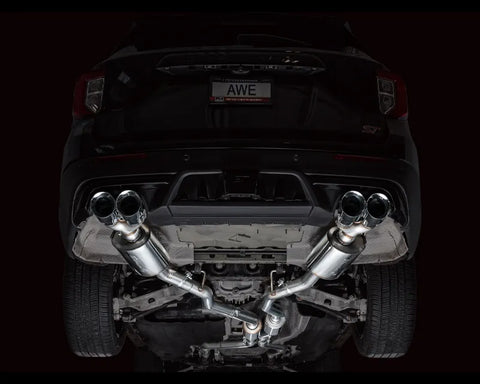 AWE Touring Edition Exhaust for Ford Explorer ST / Lincoln Aviator - Chrome Silver Tips (3015-42625)