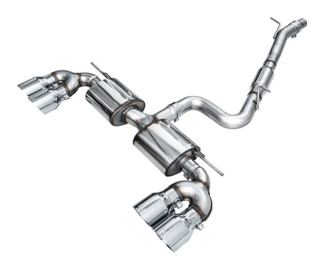 AWE Touring Edition Exhaust for Volkswagen MK8 Golf R - Chrome Silver Tips (3015-42658)