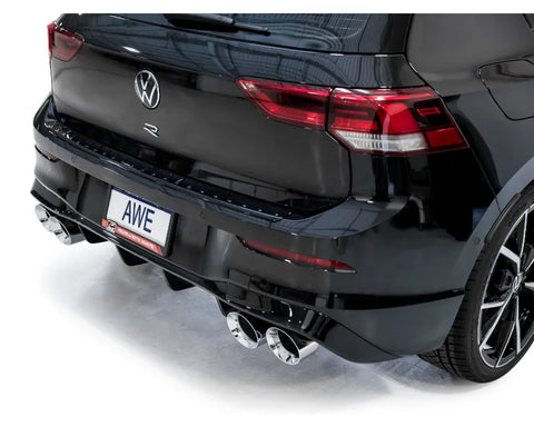 AWE Touring Edition Exhaust for Volkswagen MK8 Golf R - Chrome Silver Tips (3015-42658)