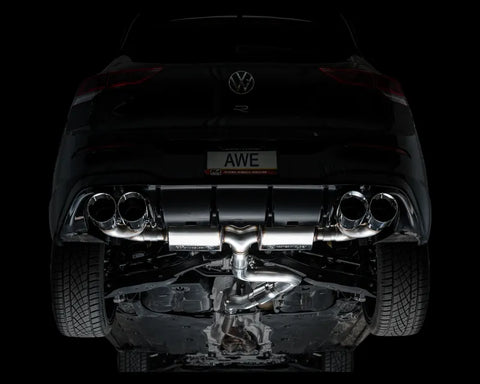 AWE Touring Edition Exhaust for Volkswagen MK8 Golf R - Chrome Silver Tips (3015-42658)
