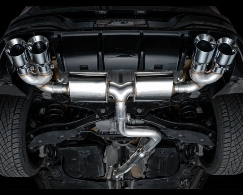 AWE Touring Edition Exhaust for Volkswagen MK8 Golf R - Chrome Silver Tips (3015-42658)