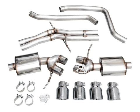 AWE Touring Edition Catback Exhaust for '19-'21 Porsche Macan 3.0T/2.9TT - Chrome Silver Tips (3015-42951)