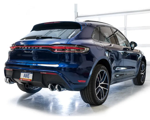 AWE Touring Edition Catback Exhaust for '22+ Porsche Macan 2.9TT - Chrome Silver Tips (3015-42952)