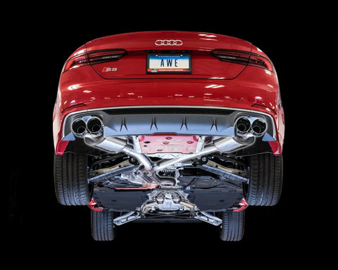 AWE Touring Edition Exhaust for Audi B9 S5 Coupe - Diamond Black 102mm Tips (3015-43092)