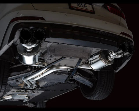 AWE Touring Edition Exhaust for Audi C8 S6/S7 - Diamond Black Tips (3015-43107)