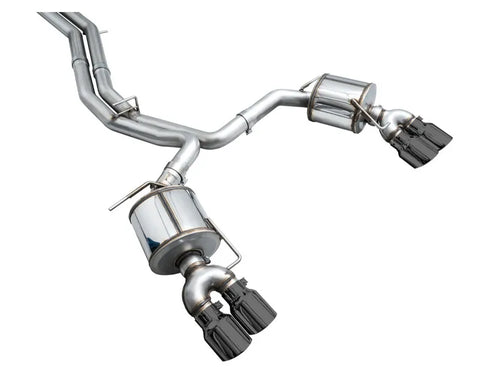 AWE Touring Edition Exhaust for Audi C8 S6/S7 - Diamond Black Tips (3015-43107)