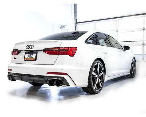 AWE Touring Edition Exhaust for Audi C8 S6/S7 - Diamond Black Tips (3015-43107)