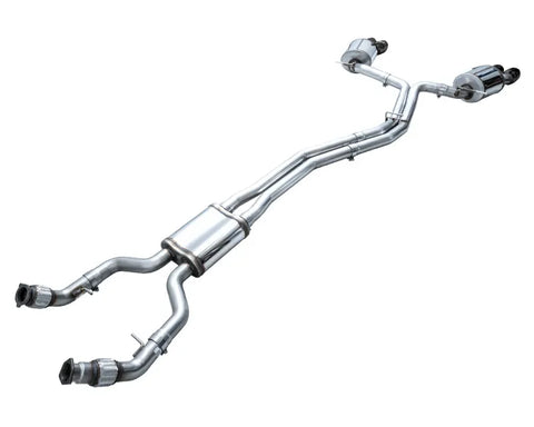 AWE Touring Edition Exhaust for Audi C8 S6/S7 - Diamond Black Tips (3015-43107)