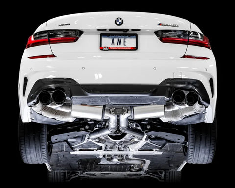 AWE Resonated Touring Edition Exhaust for G2X M340i / M440i - Diamond Black Tips (3015-43158)