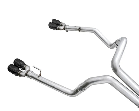 AWE 0FG Catback Split Rear Exit Exhaust for 4th Gen Silverado/Sierra 1500 6.2L (With Bumper Cutouts) - Quad Diamond Black Tips (3015-43204)