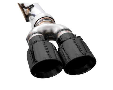 AWE 0FG Catback Split Rear Exit Exhaust for 4th Gen Silverado/Sierra 1500 6.2L (With Bumper Cutouts) - Quad Diamond Black Tips (3015-43204)