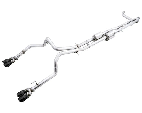 AWE 0FG Catback Exhaust for Silverado ZR2/Sierra AT4X - Quad Diamond Black Tips (3015-43284)