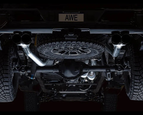 AWE 0FG Catback Exhaust for Silverado ZR2/Sierra AT4X - Quad Diamond Black Tips (3015-43284)