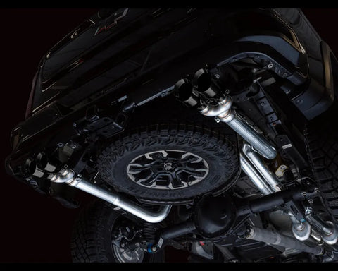 AWE 0FG Catback Exhaust for Silverado ZR2/Sierra AT4X - Quad Diamond Black Tips (3015-43284)