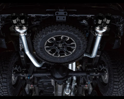 AWE 0FG Catback Exhaust for Silverado ZR2/Sierra AT4X - Quad Diamond Black Tips (3015-43284)