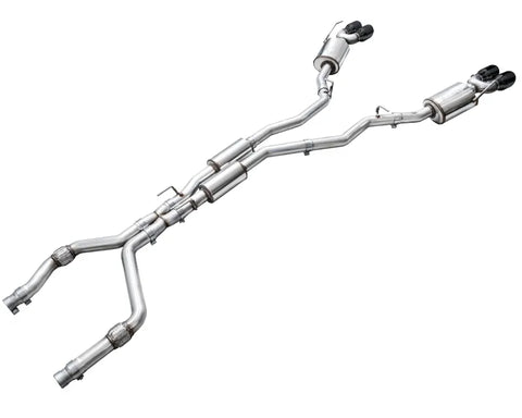 AWE Touring Edition Exhaust for Ford Explorer ST / Lincoln Aviator - Diamond Black Tips (3015-43625)