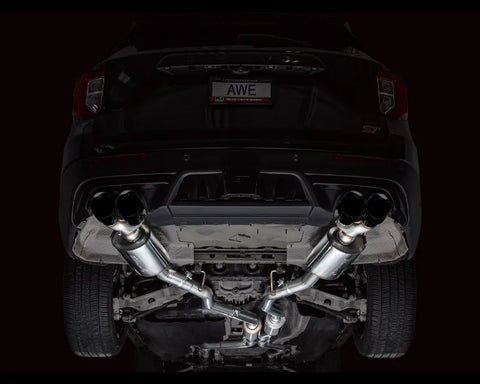 AWE Touring Edition Exhaust for Ford Explorer ST / Lincoln Aviator - Diamond Black Tips (3015-43625)