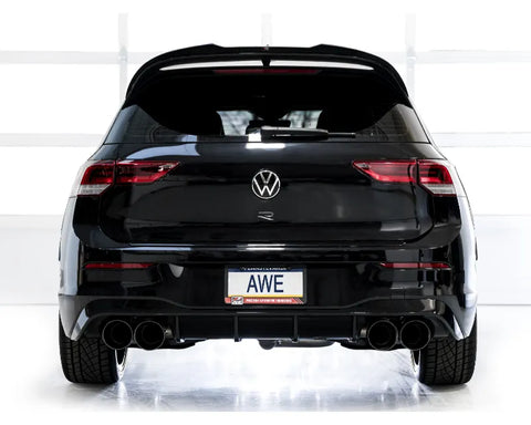 AWE Touring Edition Exhaust for Volkswagen MK8 Golf R - Diamond Black Tips (3015-43658)