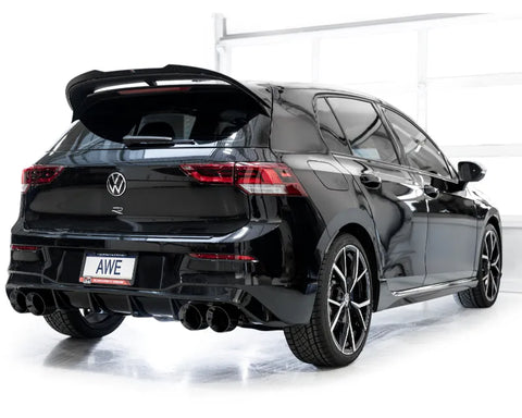 AWE Touring Edition Exhaust for Volkswagen MK8 Golf R - Diamond Black Tips (3015-43658)