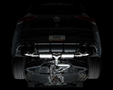 AWE Touring Edition Exhaust for Volkswagen MK8 Golf R - Diamond Black Tips (3015-43658)