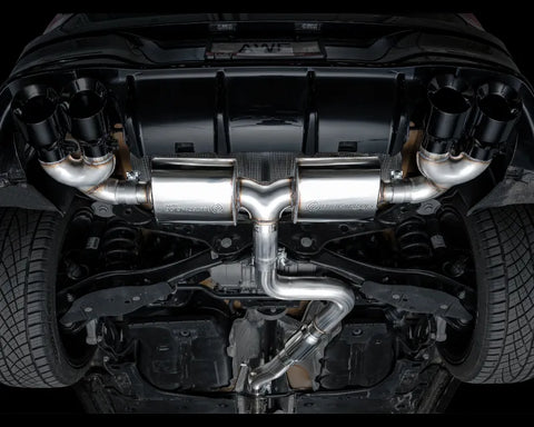 AWE Touring Edition Exhaust for Volkswagen MK8 Golf R - Diamond Black Tips (3015-43658)