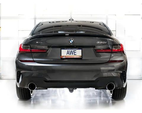 AWE Track Edition Axleback Exhaust for BMW G2X 330i/430i - Chrome Silver (3020-32429)