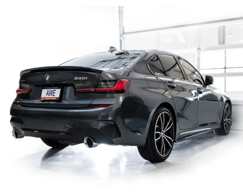AWE Track Edition Axleback Exhaust for BMW G2X 330i/430i - Chrome Silver (3020-32429)