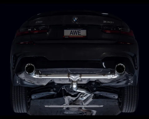 AWE Track Edition Axleback Exhaust for BMW G2X 330i/430i - Chrome Silver (3020-32429)