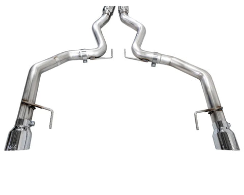 AWE Track Edition Exhaust for S650 Ford Mustang GT Fastback - Dual Chrome Silver Tips (3020-32650)