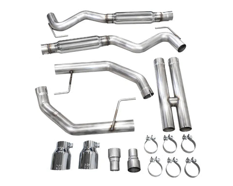 AWE Track Edition Exhaust for S650 Ford Mustang GT Fastback - Dual Chrome Silver Tips (3020-32650)