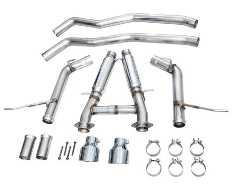 AWE Track Edition Exhaust for Dodge Durango 6.4 / 6.2 SC - Chrome Silver Tips (3020-32952)