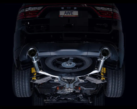 AWE Track Edition Exhaust for Dodge Durango 6.4 / 6.2 SC - Chrome Silver Tips (3020-32952)