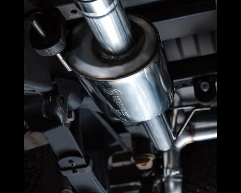 AWE 0FG Non-Resonated Catback for '21+ Ford F-150 Tremor (With Bumper Cutouts) - Diamond Black Tips (3020-33402)