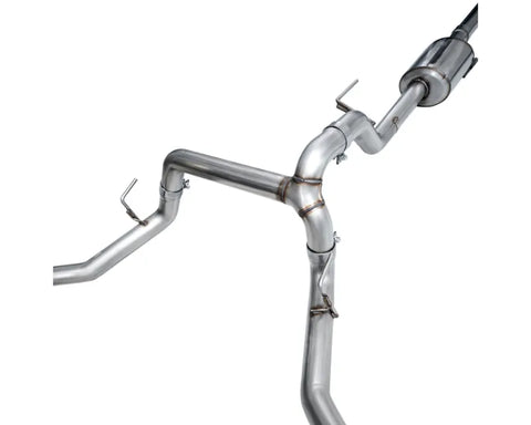 AWE 0FG Non-Resonated Catback for '21+ Ford F-150 Tremor (With Bumper Cutouts) - Diamond Black Tips (3020-33402)