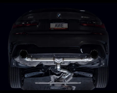 AWE Track Edition Axleback Exhaust for BMW G2X 330i/430i - Diamond Black (3020-33429)