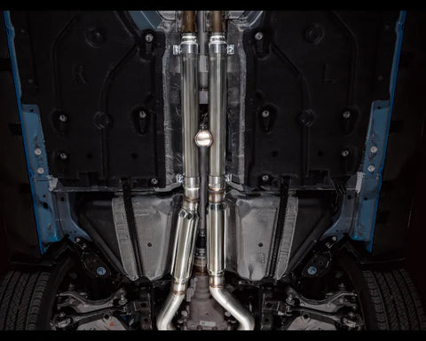 AWE Track Edition Exhaust for S650 Ford Mustang GT Fastback - Dual Diamond Black Tips (3020-33650)