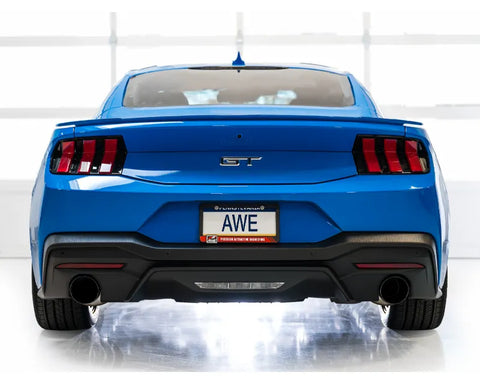 AWE Track Edition Exhaust for S650 Ford Mustang GT Fastback - Dual Diamond Black Tips (3020-33650)