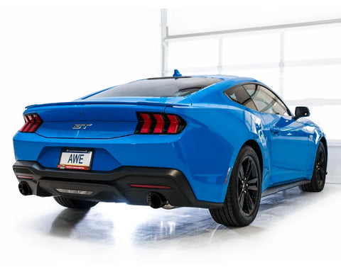 AWE Track Edition Exhaust for S650 Ford Mustang GT Fastback - Dual Diamond Black Tips (3020-33650)