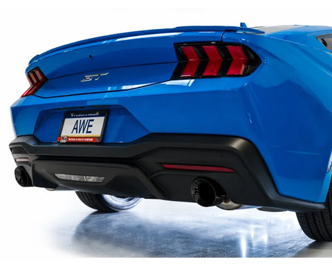 AWE Track Edition Exhaust for S650 Ford Mustang GT Fastback - Dual Diamond Black Tips (3020-33650)