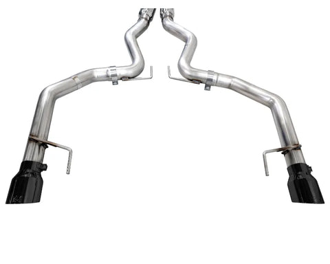 AWE Track Edition Exhaust for S650 Ford Mustang GT Fastback - Dual Diamond Black Tips (3020-33650)